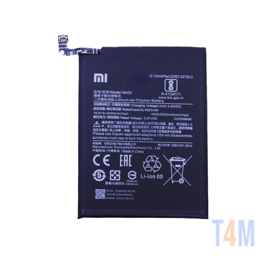 Bateria BN54 para Xiaomi Redmi Note 9/Redmi 9 5020mAh